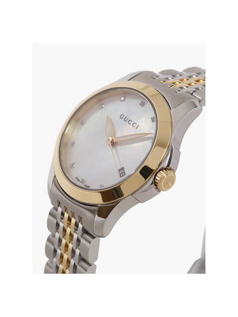 gucci watch mother of pearl face